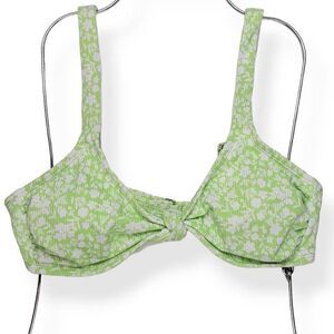 Xhilaration Floral Ribbed Bikini Top XS 00